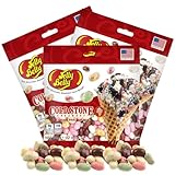 Needzo Jelly Bean Cold Stone Ice Cream Parlour Mix Flavored Beans, Flavored Gourmet Chewy Candy for Boys or Girls, Shareable Bagged Candies, Pack of 3, 3.1 Ounces