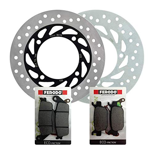 | KIT FRENO COMPLETO | - 1 x Disco freno anteriore RMS 225160350 | - 1 x Coppia pastiglie freno anteriori eco-fricton Ferodo FDB2225EF | - | - 1 x Disco freno posteriore RMS 225162260 | - 1 x Coppia pastiglie freno posteriori eco-fricton Ferodo FDB2212EF |