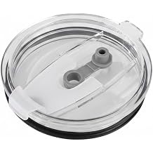 Fits Standard Tumblers 6.1-9.9 cm Opening Replacement Lid with Flip-Top, Durable Plastic and Stainless Steel Cover for Car Cup Holders