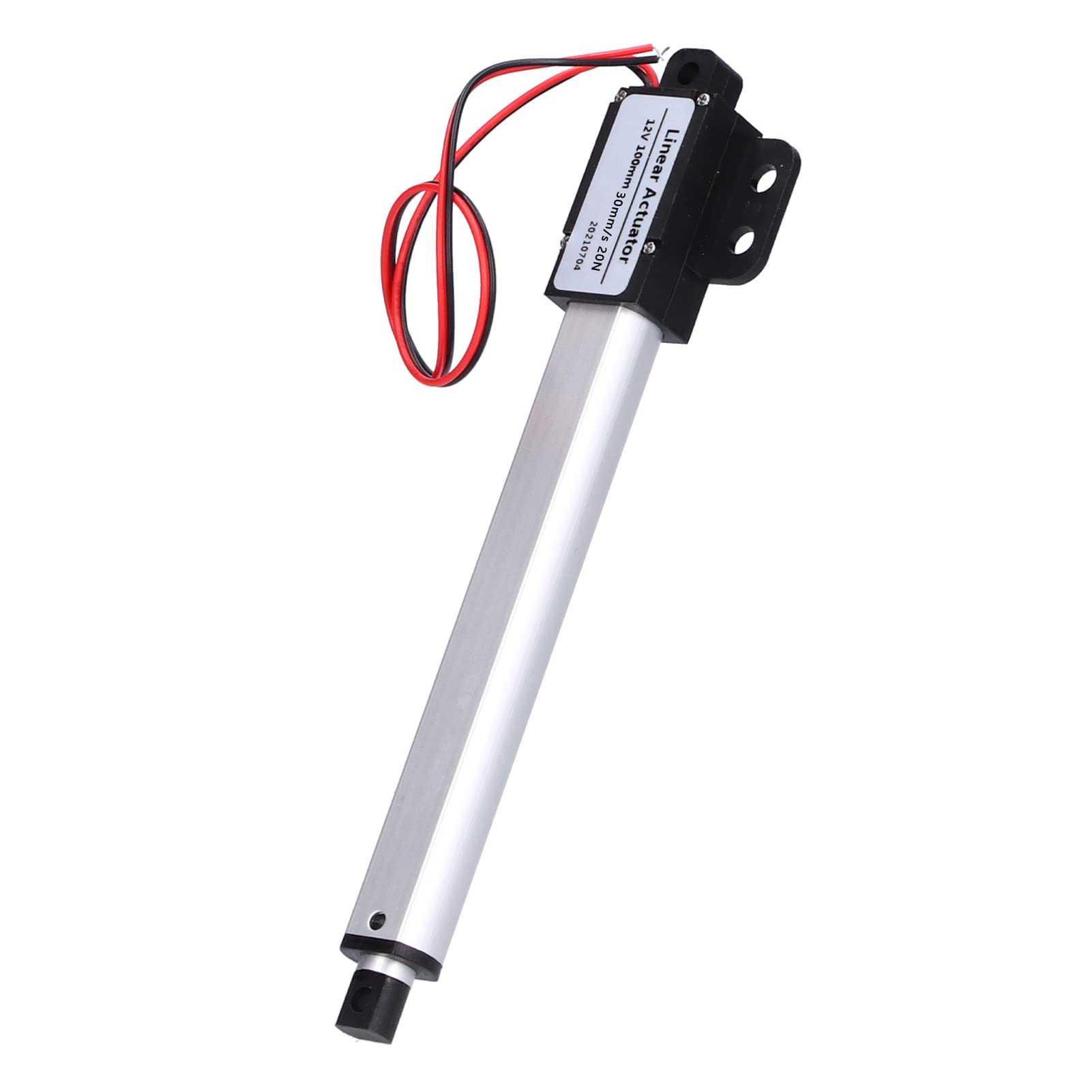 Vikye Actionneur Linéaire Mini électrique à Faible Bruit, Course de 100mm pour Fauteuils Inclinables électriques et Tables élévatrices-tension D'entrée 12V (Course 100mm-30mm/s-20N)