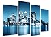Produktbild Art Depot Outlet Leinwanddruck, Motiv Canary Wharf / Manhatten, 101 x 71 cm, 4-teilig