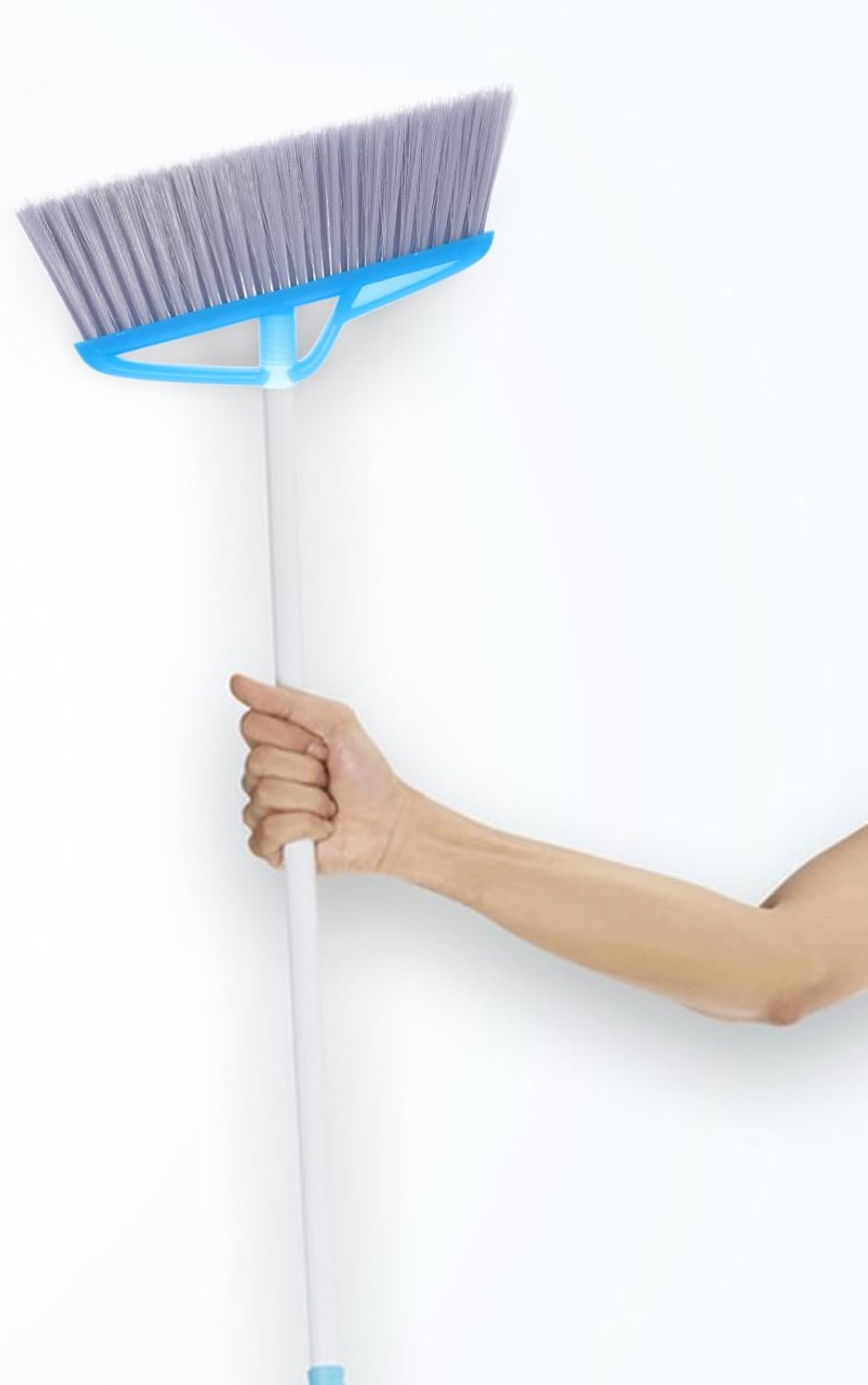 KOMBIUDA Broom Replacement Head Scrub Brush for Kitchen Bathroom Wide Angle Sweeper Head for Concrete Hardwood Floors Easy Install