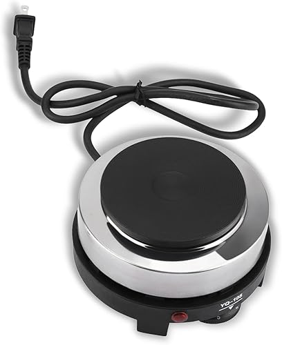 Estufa portátil, pequeñas placas calientes de 500W para cocinar - Placa de calefacción plana eléctrica del arrabio