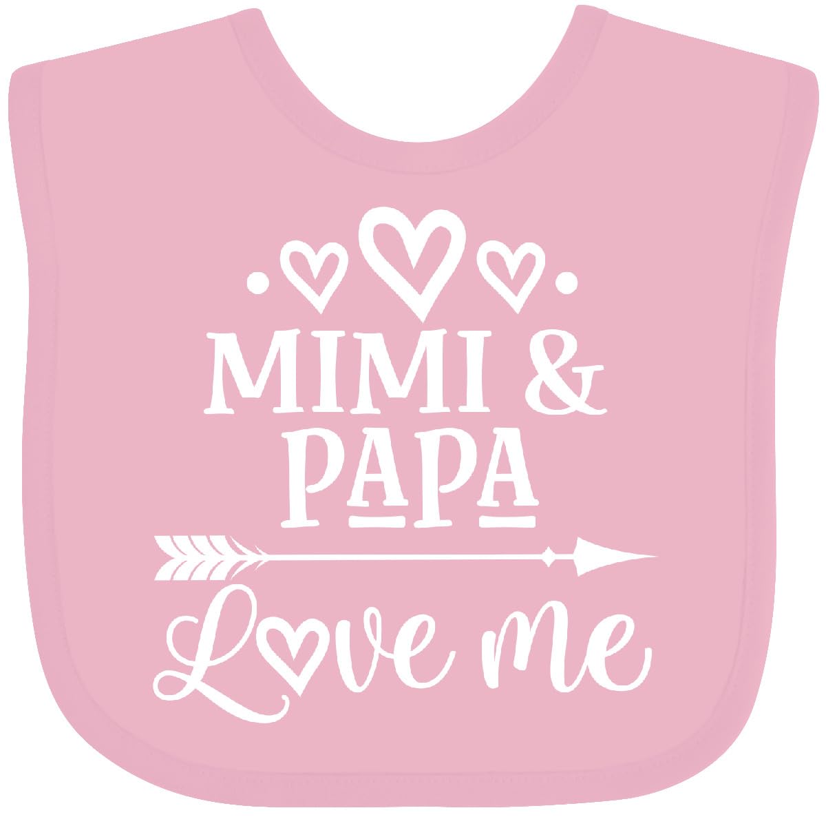 inktastic Mimi and Papa Love Me for Grandchild Baby Bib