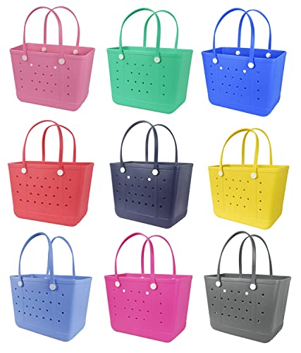 Addoklm Beach Bag, Rubber X Large Tote Bag For Waterproof, Washable And Durable Open Handbag For Boat Pool Sports Gym (Dark Blue) #TOP3