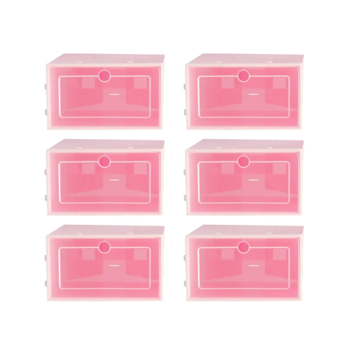 Caja de Zapatos Apilable Transparente Contenedor para Guardar Zapatos de PP con Diseño Grueso, Puerta Transparente, 6 Piezas para Organizar Zapatos en Zapateros y Entrada