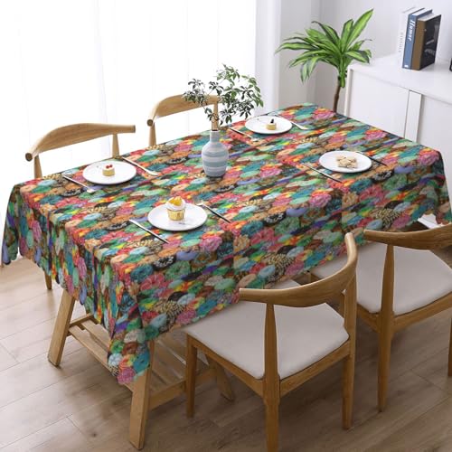 Nappe rectangulaire de qualité supérieure en tissu imprimé beignets pour fêtes - 3