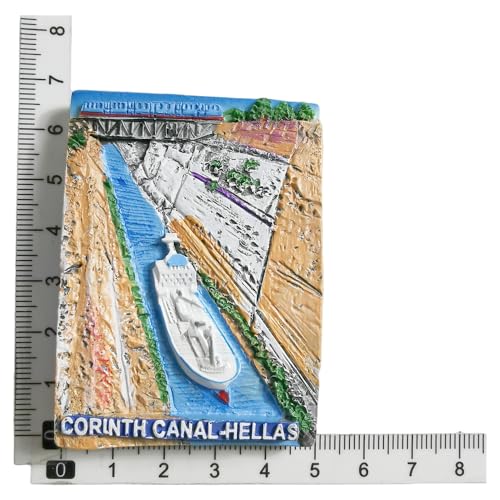 Imán decorativo de frigorífico Canal de Corinto Grecia miniatura 2