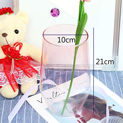 Glazen bloemenvaas, in stijl kristalheldere vaas, decoratieve vaas, handgemaakte bloemenbloem, plantenbak, terraria, glazen vaas voor bloemen, hydrocultuur planten, bruiloft, housewarming party, thuis kantoor decor - Afbeelding 7