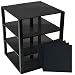 Strictly Briks Classic Baseplates 10" x 10" Brik Tower 100% Compatible with All Major Brands | Building Bricks for Towers and More | 4 Black Stackable Base Plates & 30 Stackers