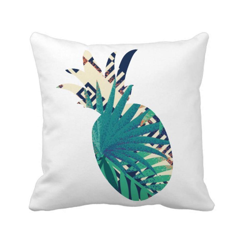 Housse de coussin motif ananas Green Tropics 45x45 en coton pour déco bohème