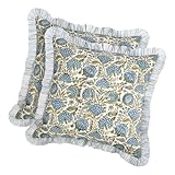 Photo Gallery thewasc 2 federe per cuscino romantiche con stampa floreale con bordo increspato morbido poliestere quadrato federe per soggiorno camera da letto artistico increspato federe per cuscini Photo Gallery thewasc 2 federe per cuscino romantiche con stampa floreale con bordo increspato morbido poliestere quadrato federe per soggiorno camera da letto artistico increspato federe per cuscini
