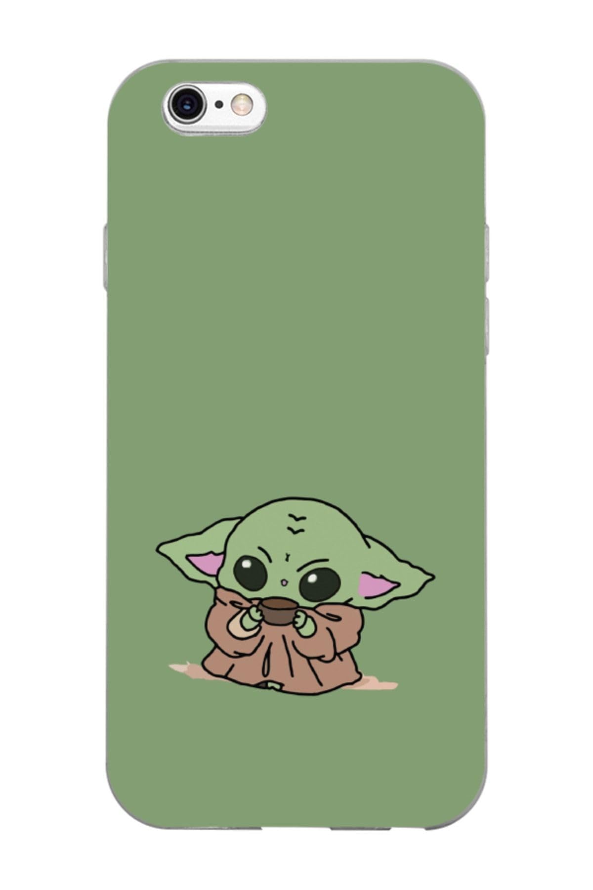CONSTRAIN iPhone 6s Plus ile uyumlu Yeşil Baby Yoda Telefon Kılıfı