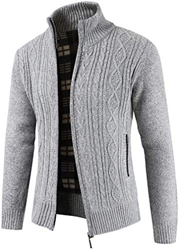 LAYAN-B - Cardigan da uomo lavorato a maglia, con