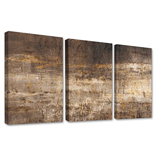 Canvas Wall Art Set Print Color Abstract Art Painting Illustrations Brown Abstract Minimalist Modern Wall Prints Art For Living Room Bedroom Bathroom Wall Hanging Decoration Paintings 16"X24"X3 Panels #TOP12