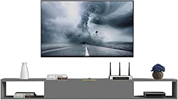TV Stand, Wall Mount TV Cabinet, TV Lowboard, TV Board, Floating TV Stand, Wall-Mounted Media Console, 39.4 / 47.2 / 55.1 inches 100 / 120 / 140 cm, Floating TV Stand, Storage Shelf, Multi-Functional Storage, Door, Space Saving, Easy Assembly C100 cm