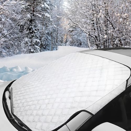 Frontscheibenabdeckung Sonnenschutz Auto-Frontscheibenabdeckung 4-Schicht-Schutz Universell Für Pkw & SUV Sommer & Winter Faltbar UV-Schutz Frost & Schneeschutz Einfache Montage