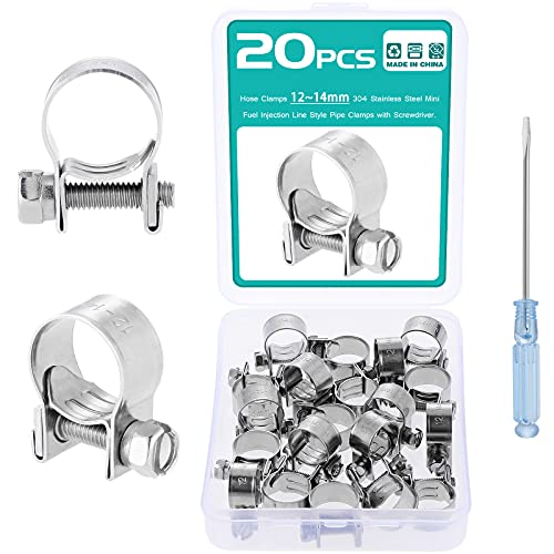 Knpwer 300 fascette stringitubo per tubo del carburante, 10 misure, in silicone, per tubo dell'aria e dell'acqua, con pinze per fascette da 5-18 mm
