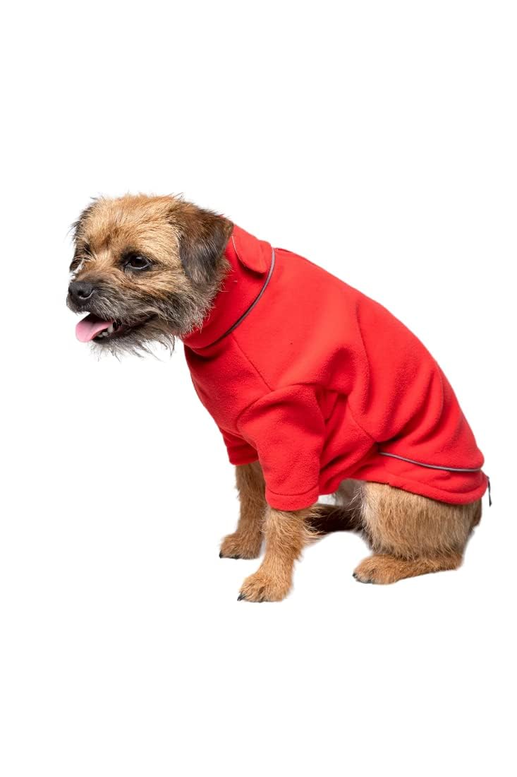Fleece Dog Jumper Puppy Jacket Winter Coat XS, S, M, L, XL Pet Clothes Rydale 18 Colours (Red, S/M)