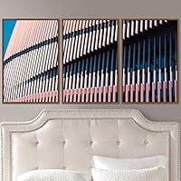 3 Piece Framed Canvas Wall Art Abstract Cool Line Canvas Prints Home Artwork Decoration for Living Room,Bedroom - 16