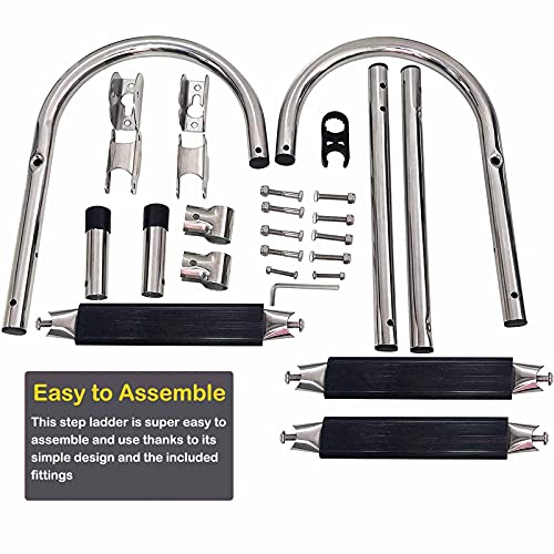 Escalera plegable removible para piscina y embarcación miniatura 7