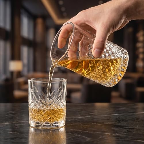 Vaso mezclador de cóctel de vidrio de 700ml con fondo grueso para mezclar bebidas en barra 7