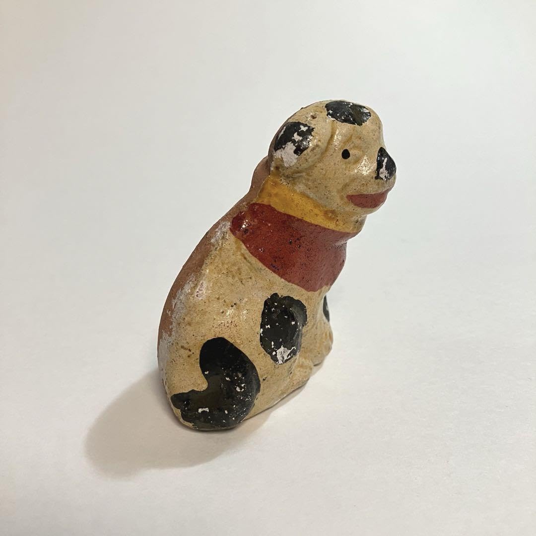 Amazon.co.jp: 郷土玩具 古作 京都 伏見赤もの 狆 犬 土人形 赤
