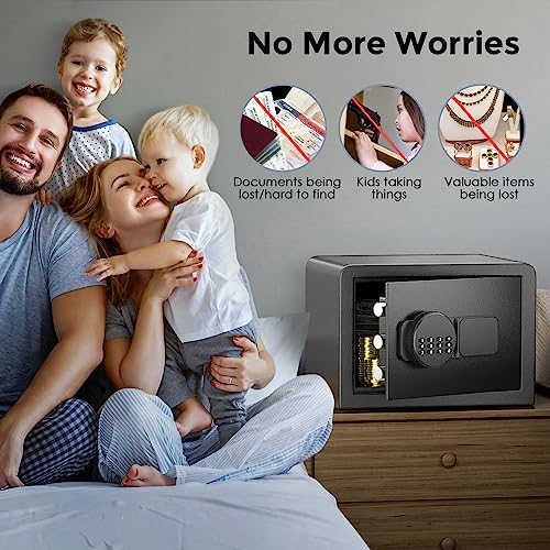 Diosmio Feuerfester Safe mit 1, 05 Cub mit feuerfester wasserdichter Tasche, neueste externe Batterietresore, feuerfest, wasserdicht, Schrank Safe für Zuhause, Büro, Hotel, Handfeuerwaffen, Schmuck-6