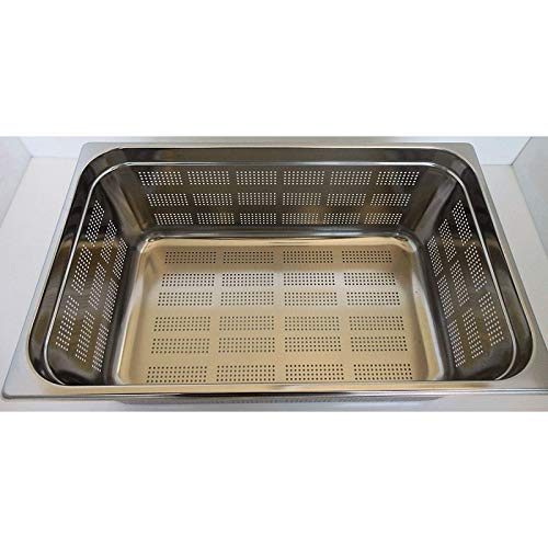 BACINELLA GASTRONORM Inox GN1/1 Misura 530X325 H 200 MM Forata