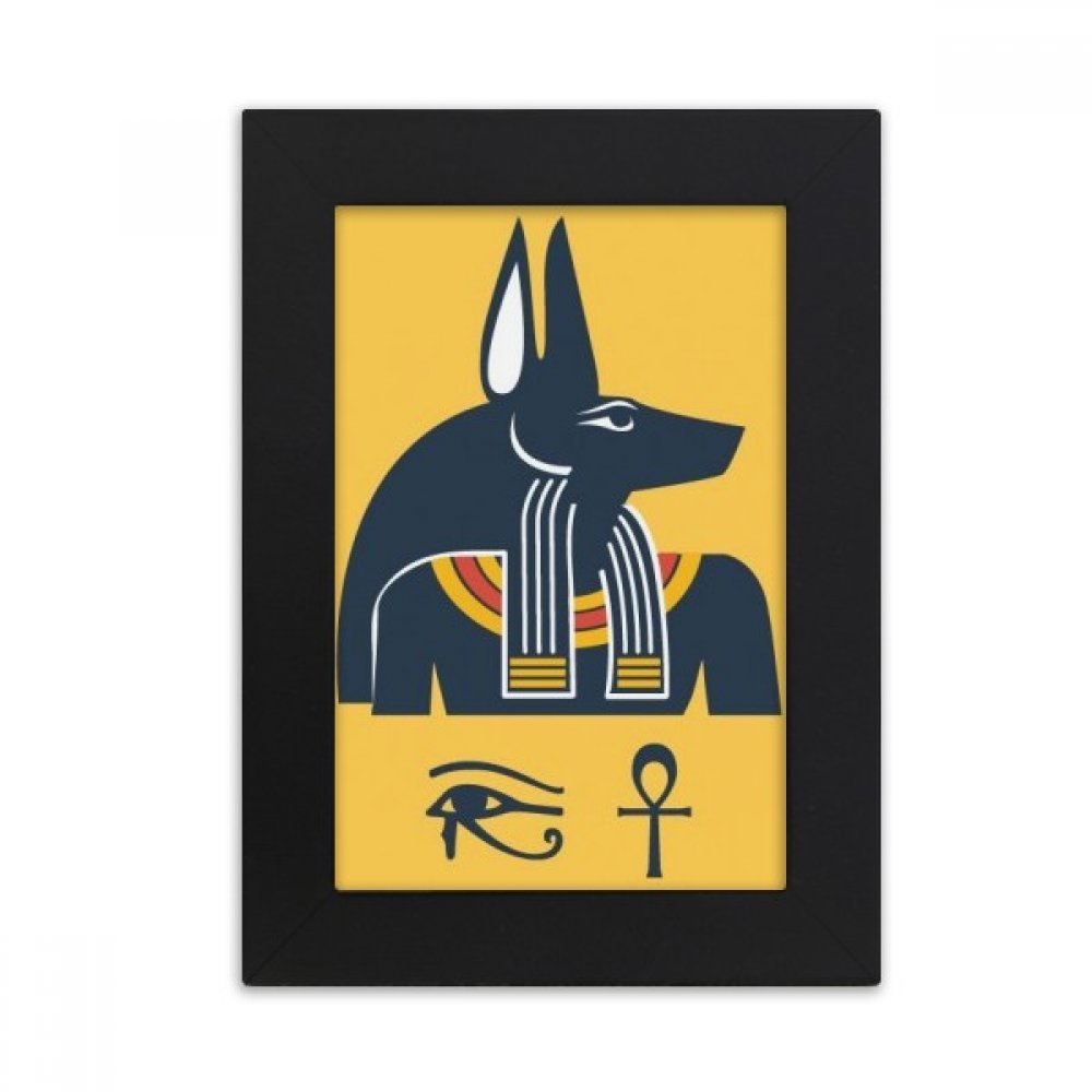 Cadre photo noir motif Égypte antique 10x15 cm pour décoration de bureau