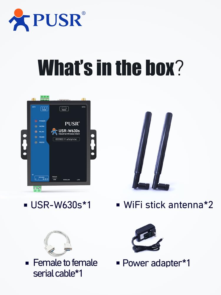 Grado industriale Dual Band WIFi5 client wireless Modbus Gateway MQTT 2 porte Ethernet seriale RS232 RS485 al convertitore WiFi USR-W630s