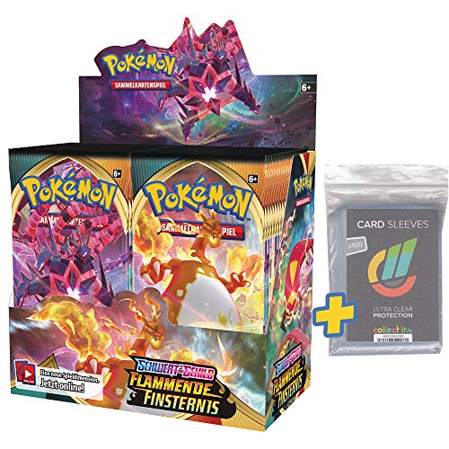 Preisvergleich Produktbild CAGO Pokemon Flammende Finsternis - 1 Display - Deutsch + 100 Collect-it Hüllen