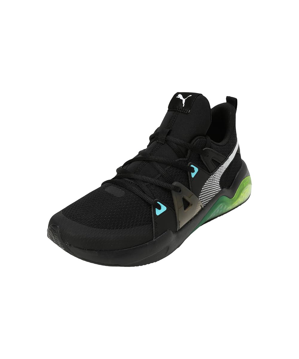 Puma Men Cell Fraction Fade Res,Black-Scuba Blue-Yellow Alert,Running Shoe - 7UK (31209003)-picture-14
