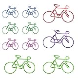 Muka 100 PCS Bicycle Paper Clips, Cute Paper Clips for Office Notebook, Vinyl Coated Decorative Paper Clips, 2 1/2'L x 1 5/8'W