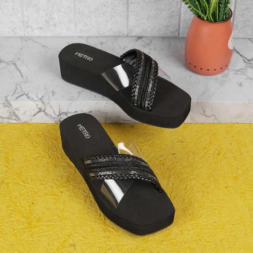 Image of Metro Women Wedge Heel Fashion Slip-on Sandal