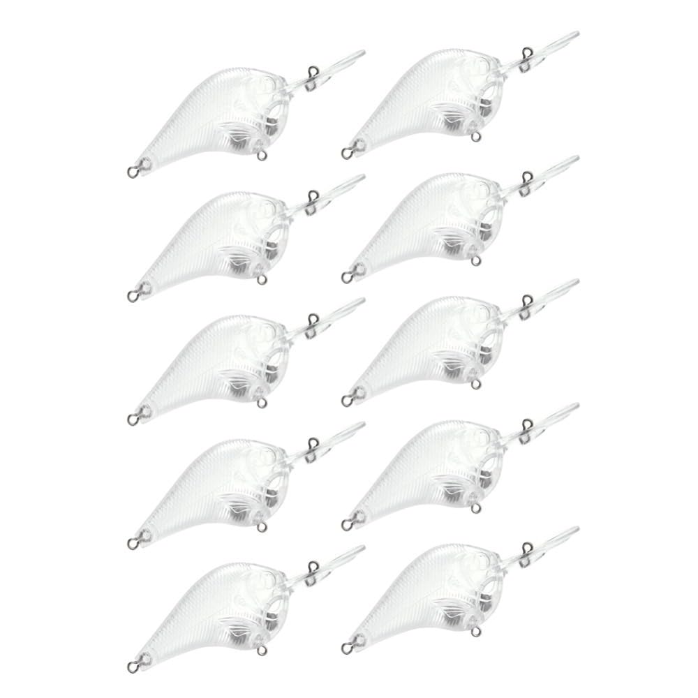 Unpainted Crankbait Lure Blanks - 9cm/11.2g Clear Hard Bait Fishing Lures for Topwater & Swim Baits for Bass, Trout, Salmon,Freshwater & Saltwater