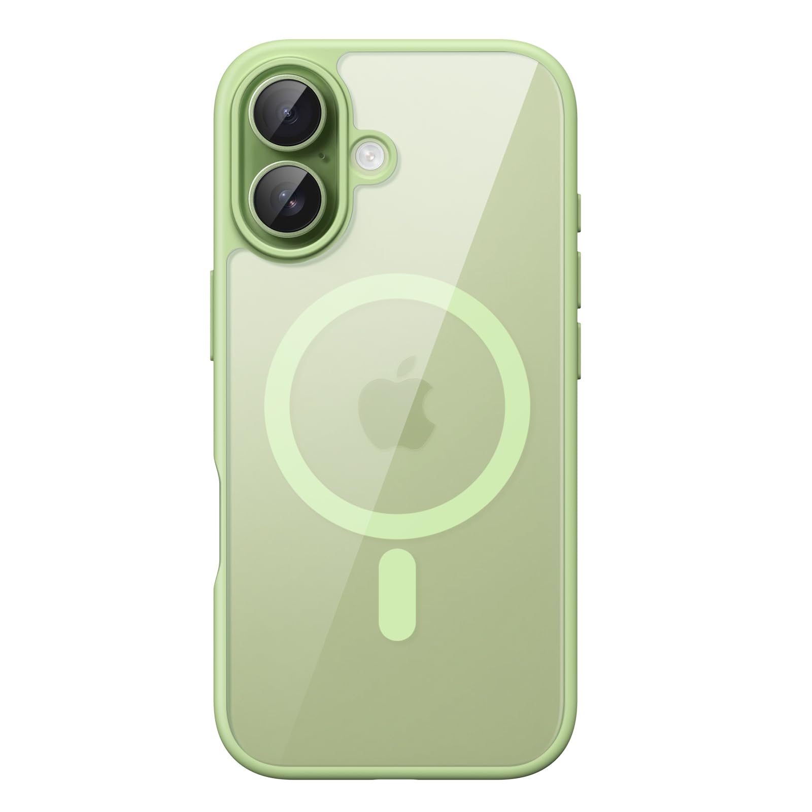JETech Cover Magnetica per iPhone 17 6,3 Pollici Compatibile con MagSafe, Antiurto Paraurti Custodia, Solida Colore Opaco TPU Telaio, Anti-Graffio Retro Trasparente (Salvia)
