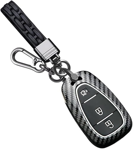 HIBEYO Funda para llavero de 3 botones para Chevrolet Onix Equino Orlando Cruze Spark Sonic Camaro Volt Bolt Trax Malibu Blazer Traverse con