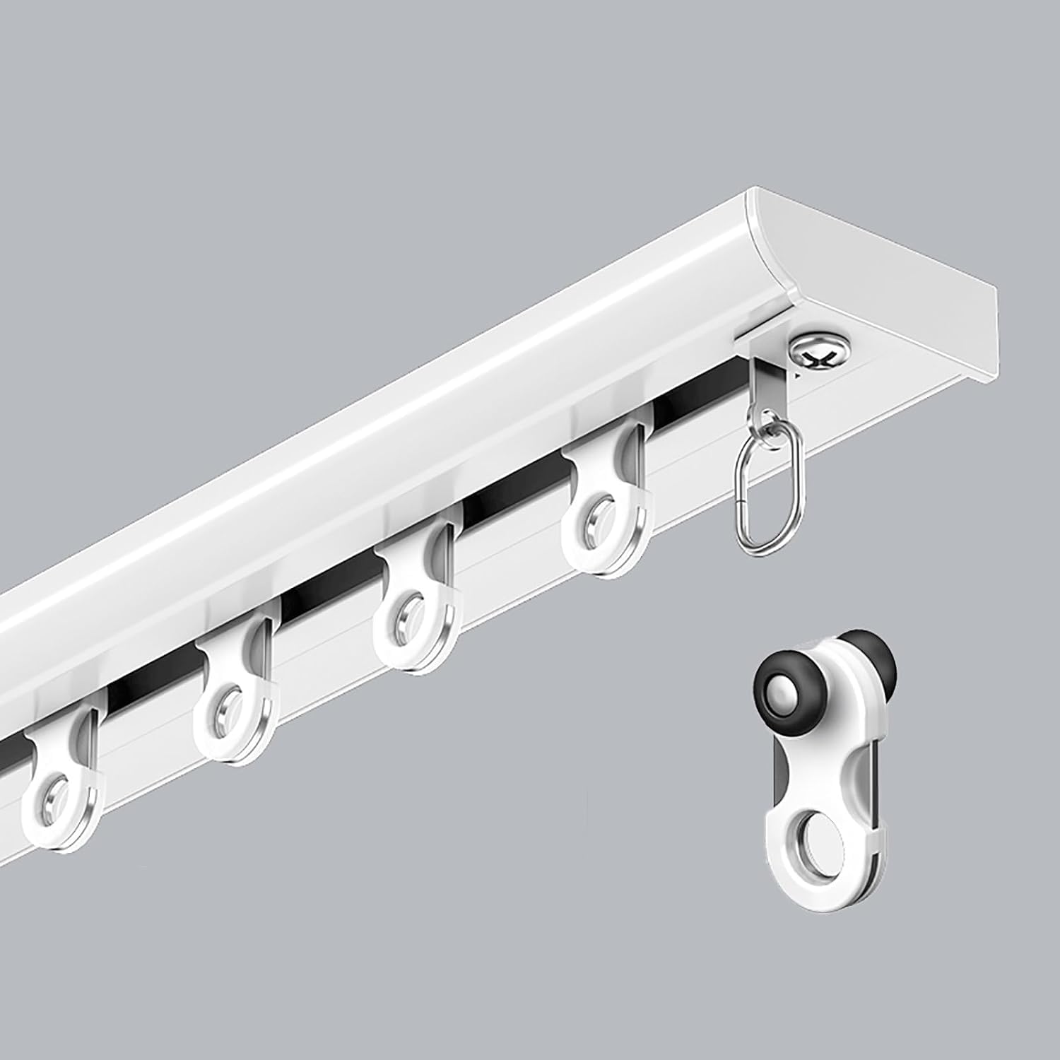 GJMSSMY HeavyDuty Ceiling Curtain Track 4m Room Divider for Living Room & Bedroom White Adjustable Ains Rails Easy Install Durable Partition Solution