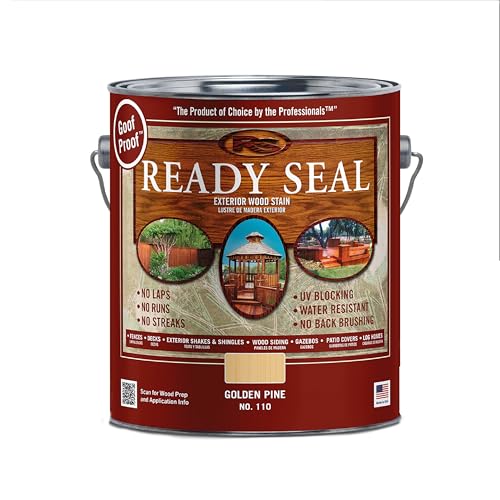 Image of Ready Seal 110 Exterior Wood Stain & Sealer, Flat Golden Pine, 1-Gallon - Quantity 1