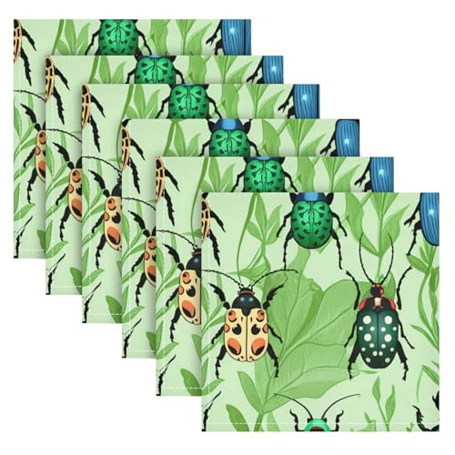 Servilletas de tela Kigai Beetles Leaves 20x20 pulgadas pack 4 miniatura 6