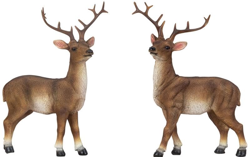 Geschenkestadl 2 Stück Hirschfiguren Hirsche Figuren 23cm...