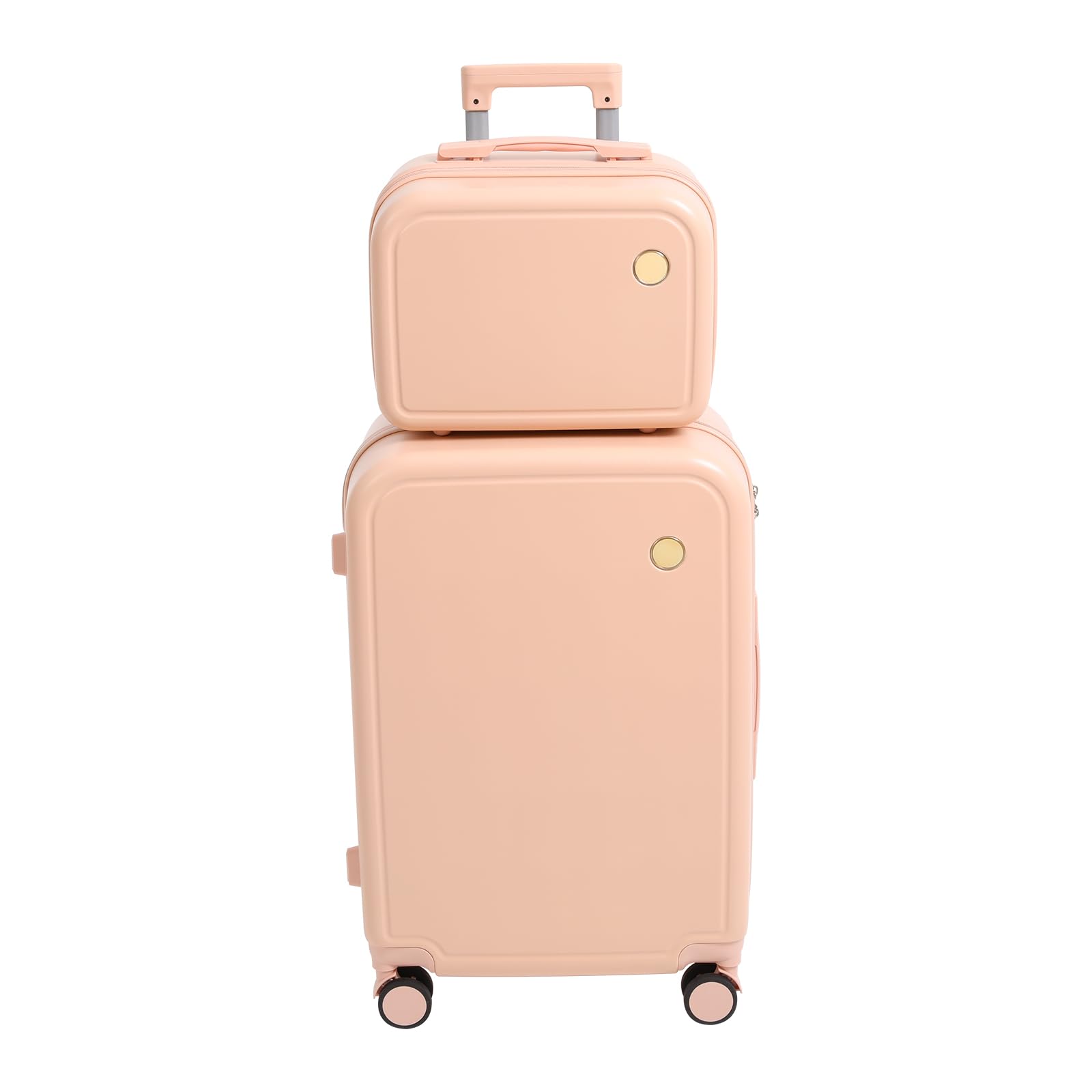 Valigia rosa con ruote, piccola e grande valigetta portatile leggera con borsa da toilette per viaggi d'affari e viaggi