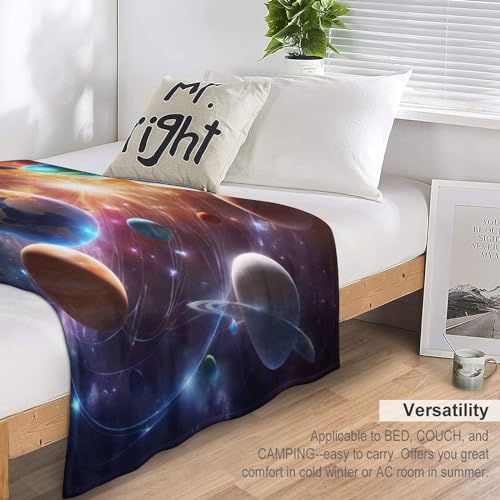 Couverture spatiale douillette pour soirées canapé et nuits de voyage