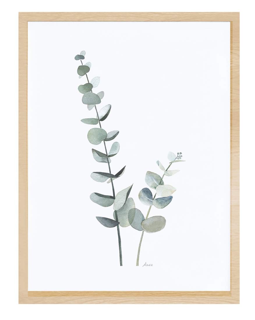 Lilipinso P0296C Green Eucalyptus Stems Framed Poster