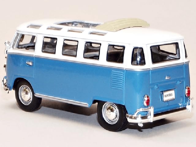 Amazon.com: 1962 Micro Bus Van with Open Roof Blue and White 1/43