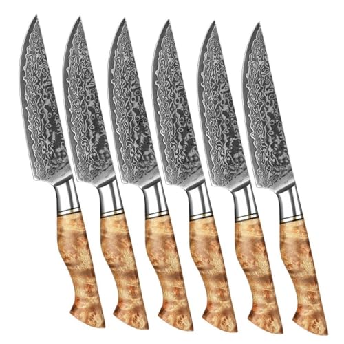 Set Cuchillos Cocina 6 Piezas Acero Inox