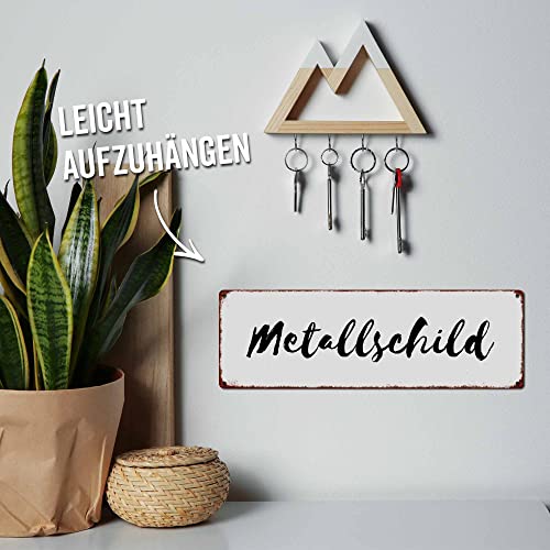 Interluxe Metallschild - Hier wohnt ein Chihuahua - Dekoschild, Türschild oder Hundeschild als Geschenk für Menschen mit Hund