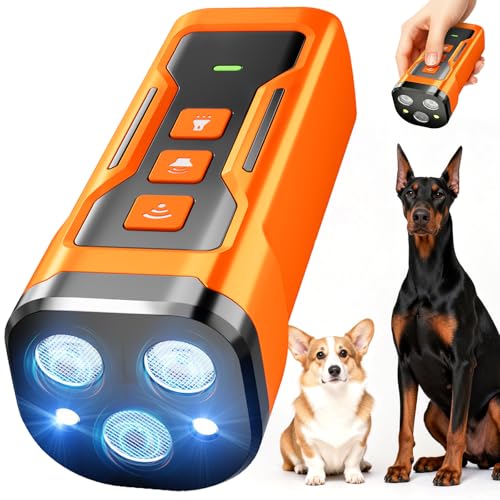 iBurr Dog Bark Deterrent Devices 6 Modes 3X Ultrasonic Anti Barking Device for Dogs