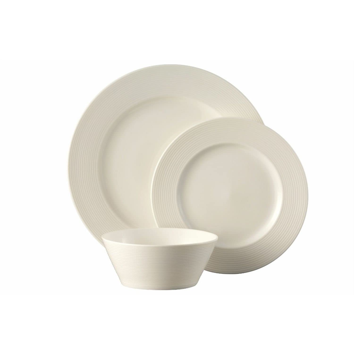 Belleek Pottery 12-Piece Ripple Set, White